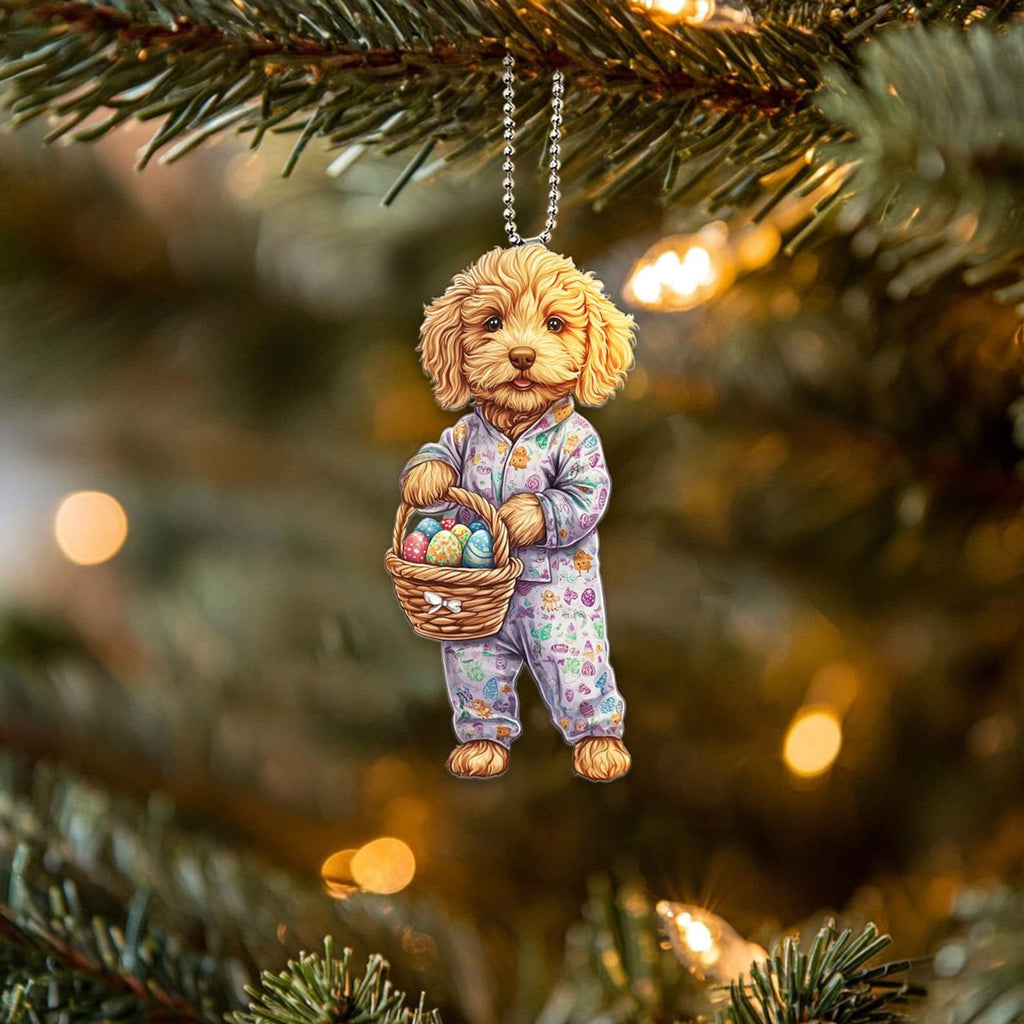 2D Flat Puppy Car Hanging Ornament