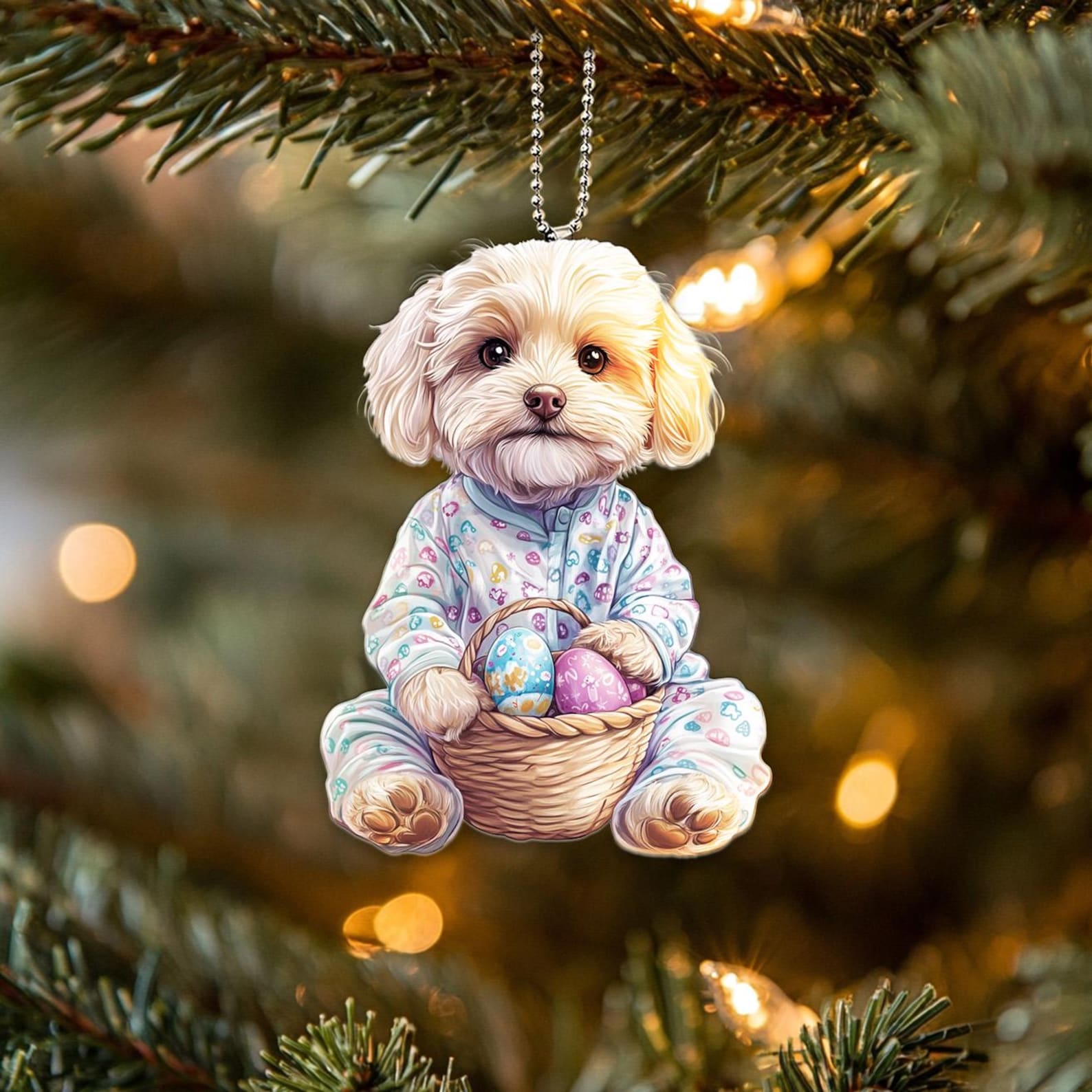 2D Flat Puppy Car Hanging Ornament