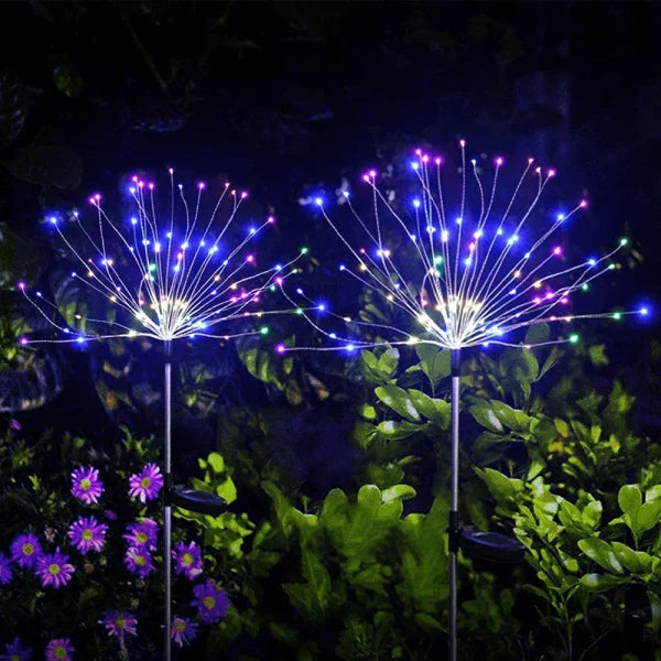 Solar Garden Firework Lights Outdoor Decoration