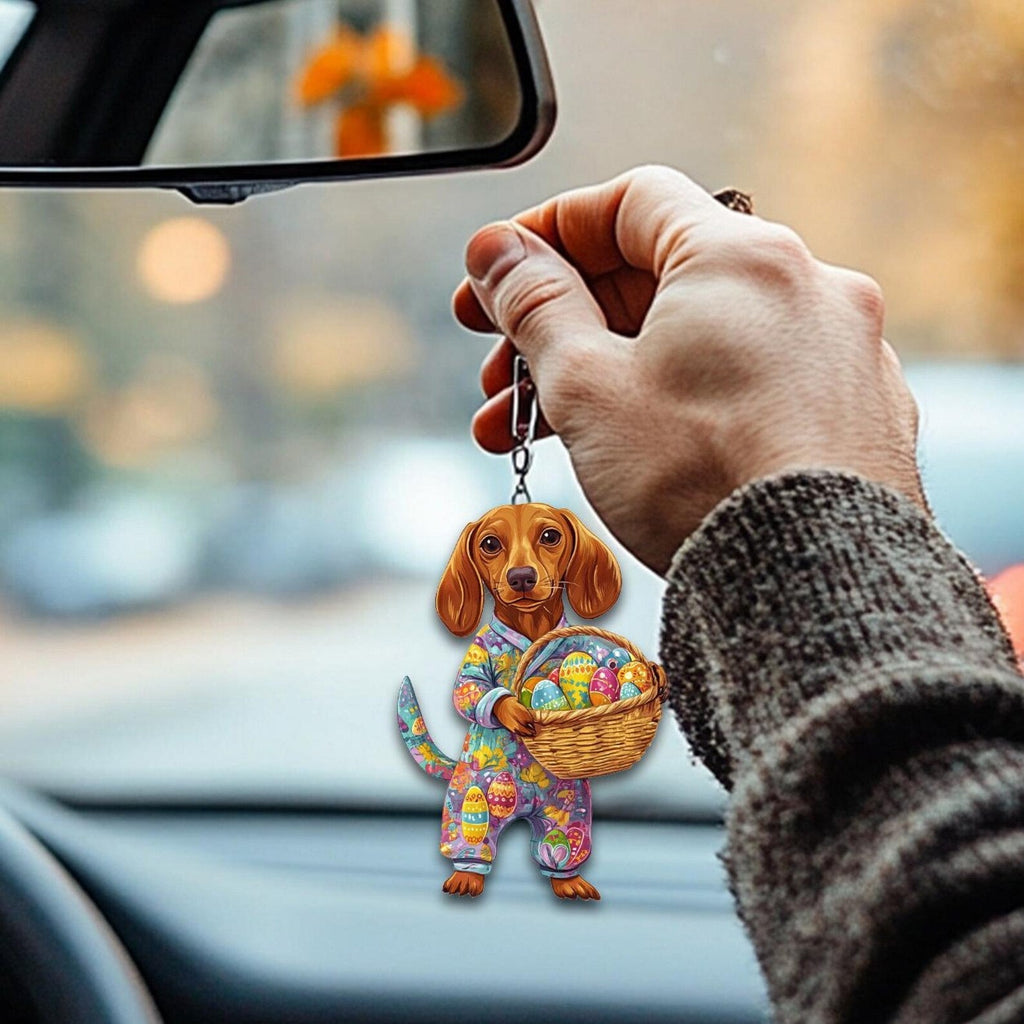 2D Flat Puppy Car Hanging Ornament