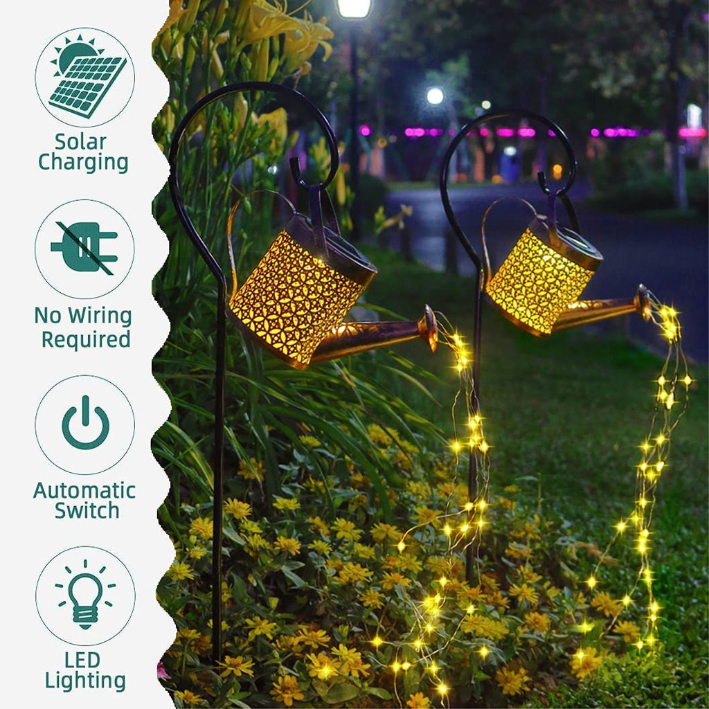The Enchanted Watering Can, Solar Glowing Watering Can Made with Fairy Light