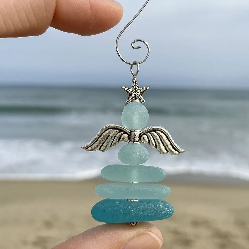 Handmade Sea Glass Christmas Ornament