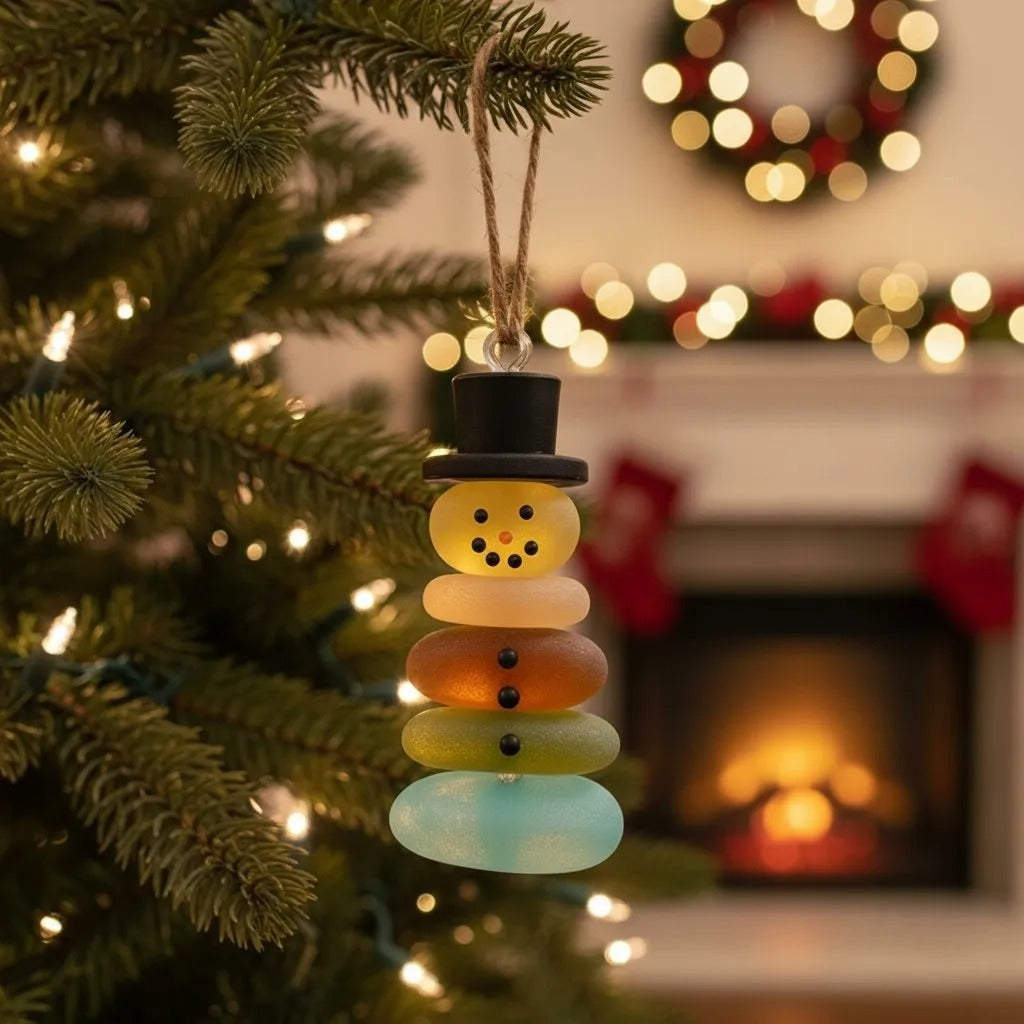 Handmade Sea Glass Christmas Ornament