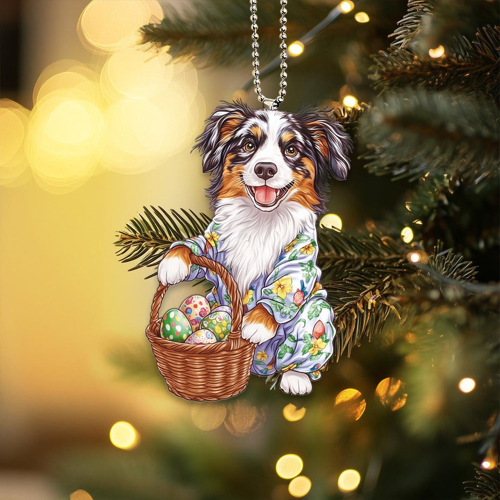 2D Flat Puppy Car Hanging Ornament
