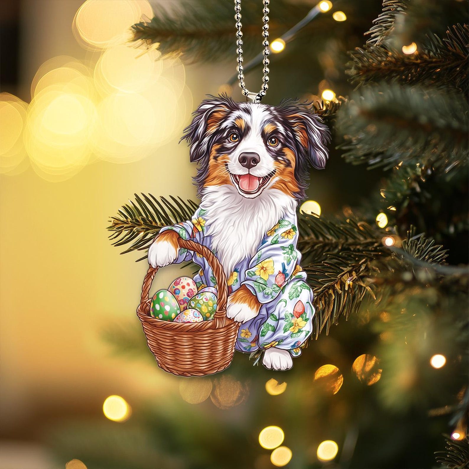 2D Flat Puppy Car Hanging Ornament