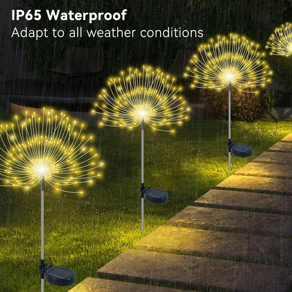 Solar Garden Firework Lights Outdoor Decoration