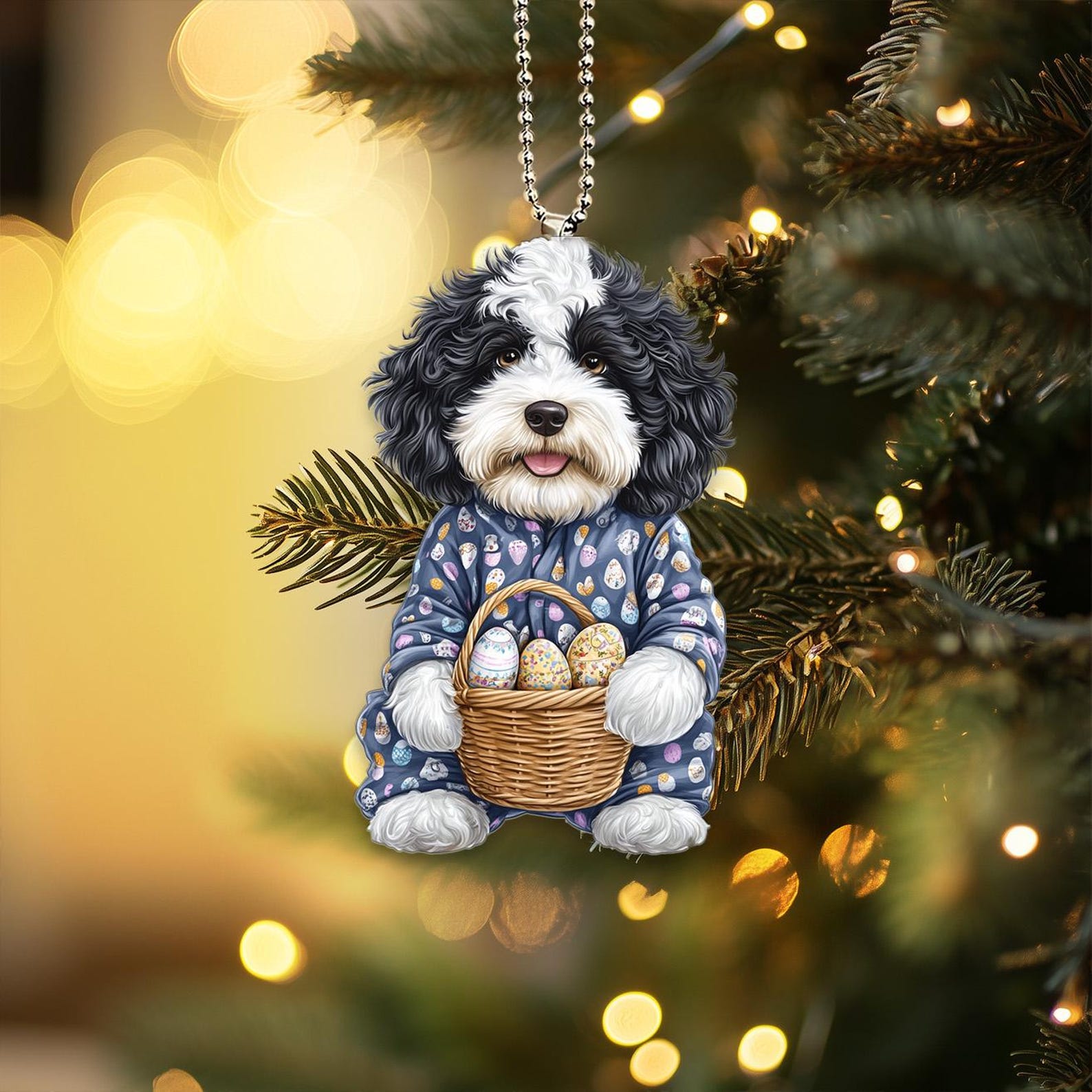 2D Flat Puppy Car Hanging Ornament