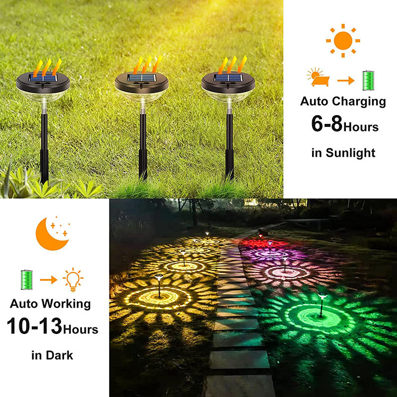 4 Packs Solar Landscape Pathway Lights Outdoor