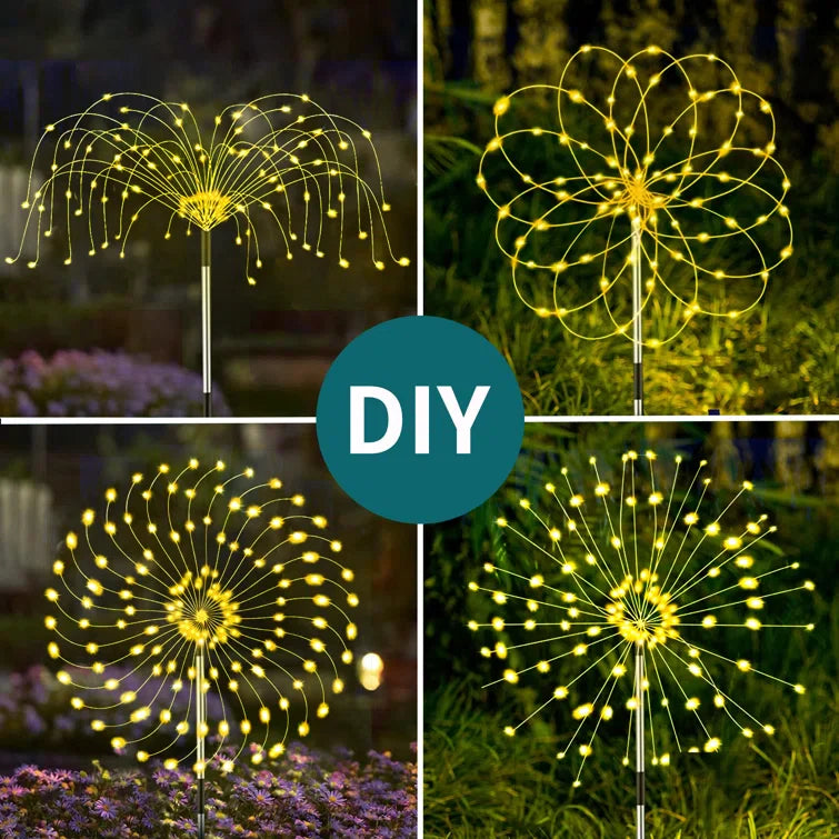 Solar Garden Firework Lights Outdoor Decoration