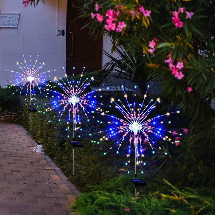 Solar Garden Firework Lights Outdoor Decoration