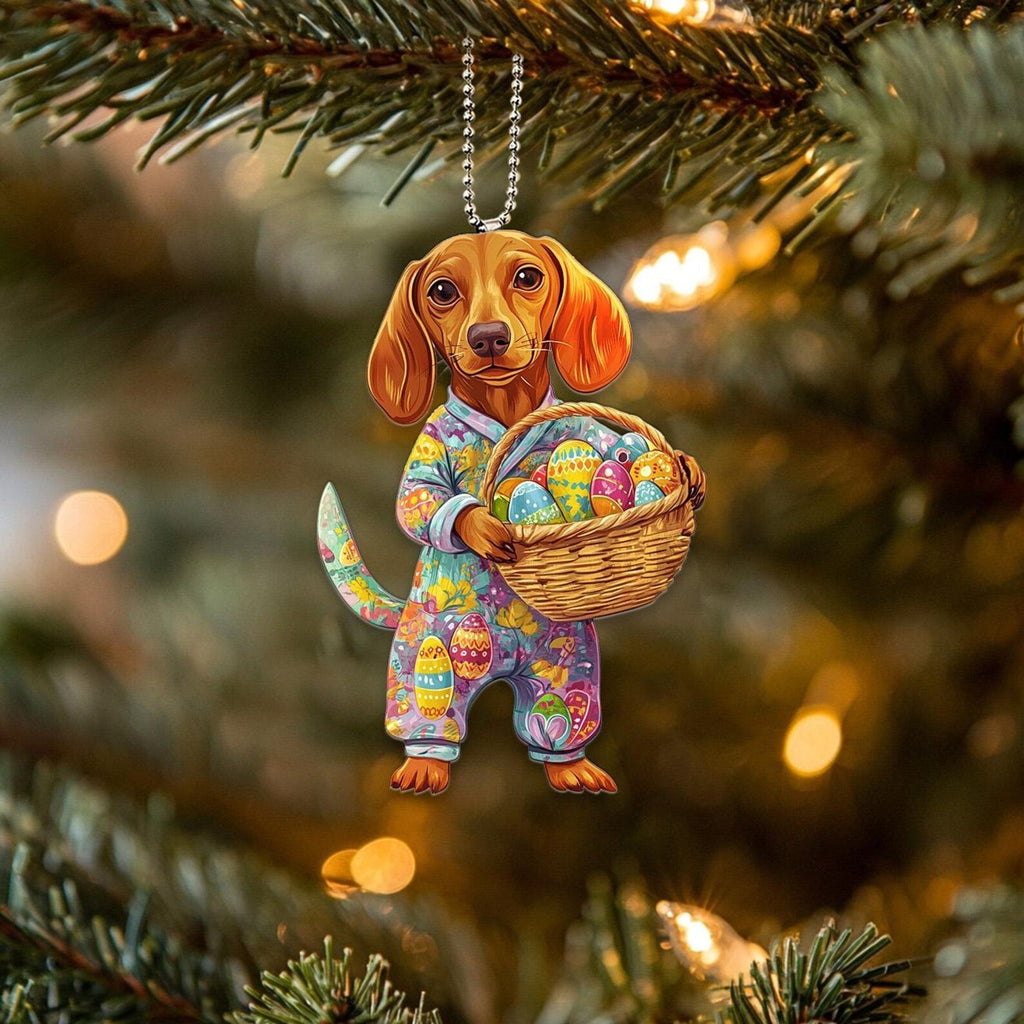 2D Flat Puppy Car Hanging Ornament