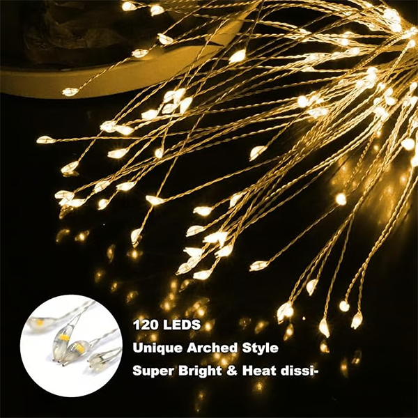 Solar Garden Firework Lights Outdoor Decoration